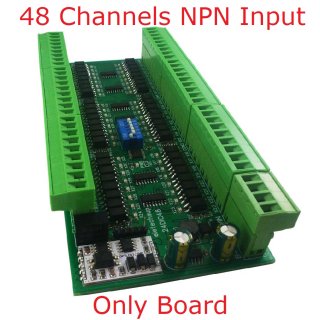 24DIC48 48CH DI NPN Digital Switch PLC IO Expansion Board 3000VDC Optical isolation Input RS485 Modbus RTU Module