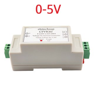CTVIB01 0-5V to 4-20mA/0-20mA Voltage to Current Analog IO Module Transmitter V/I Linear Converter for PLC RS485 Sensor