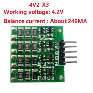DDCB04QA 4V2 X3 246MA 3.7V Li-ion Polymer 3.2V LiFePO4 lithium Battery packs Charge Balance BMS Charger protection board for 18650 14500