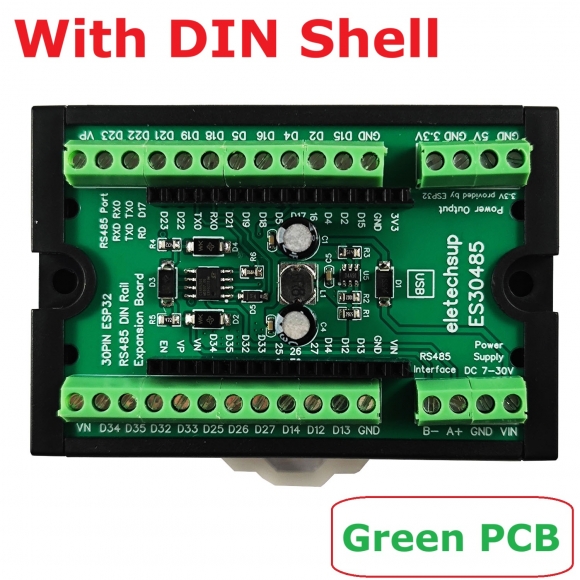 ES30485 Din Rail WIFI Bluetooth Multipurpose Expansion Board RS485 Master Slave Device ESP32 Development Board Simple PLC 485 AI AO DI DO Module