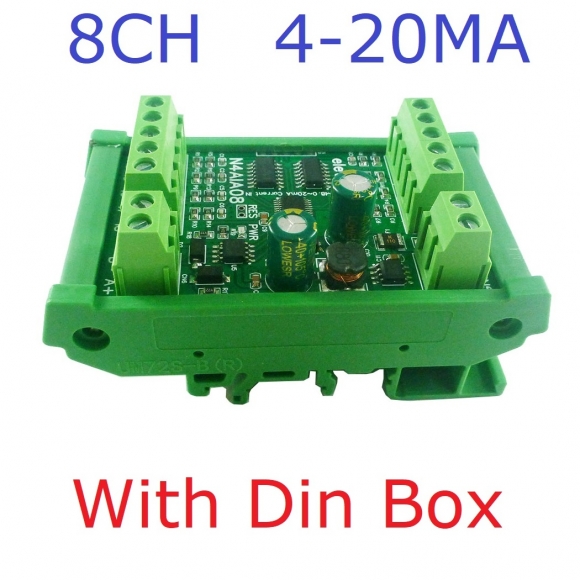 N4AIA08 22CH 4-20MA Current & 2CH 0-30V Voltage Input RS485 AI Module 24CH 12-bit ADC Collector Board MODBUS RTU PLC IO