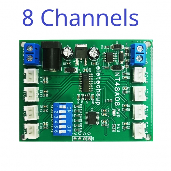 NT48A08 8CH RS485 Temperature Collector Inspection Instrument AI Remote IO Module Modbus RTU Paperless Recorder 10K B3950 NTC Sensor