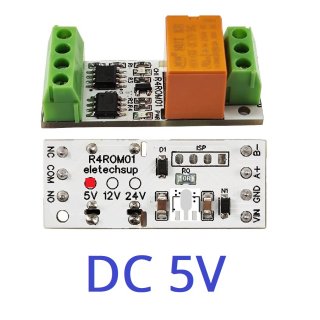 R4ROM01 5V 3A Mini Size Low Noise RS485 Relay Board Modbus Rtu Remote IO 110V 120V 220V Small Electronic Switch