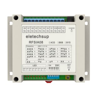 RFSIA08 for RFSOB08 868MHz Lora Transmitter with Feedback Switch Quantity IO Wireless Remote Transmission Industrial Motor Remote Controller
