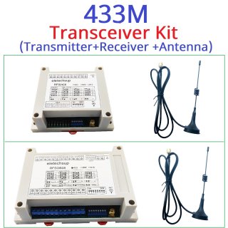 RFSIA08 RFSOB08 433MHz Lora Transceiver Kit with Feedback Switch Quantity IO Wireless Remote Transmission Industrial Motor Remote Controller