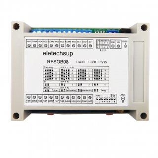 RFSOB08 for RFSIA08 433MHz Lora Receiver with Feedback Switch Quantity IO Wireless Remote Transmission Industrial Motor Remote Controller
