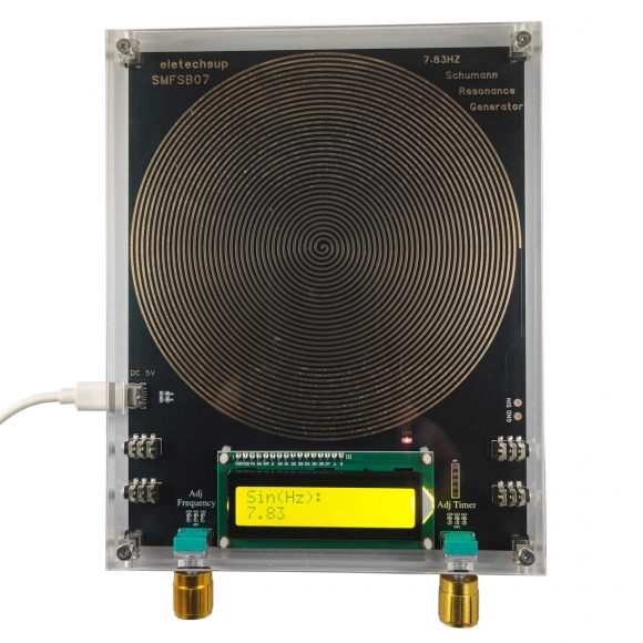 SMFSB07 0.01-100Khz 4 Output Large 7.83 Schumann Resonance Generator Pure Sine Wave 150MM Onboard Antenna With Cycle Timer Function